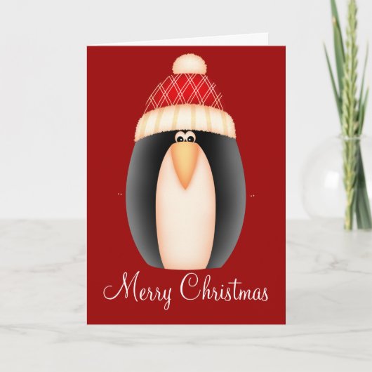 Carte de vœux de Noël Penguin d1 (Devant)