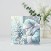 Carte de voeux de Noël Père Noël (Debout devant)