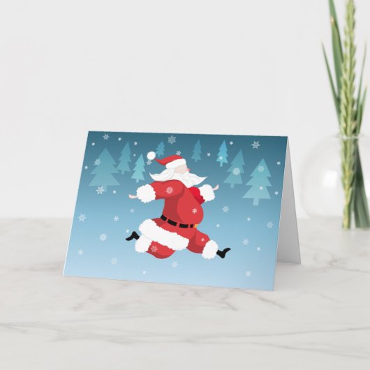 Carte de voeux de Noël Père Noël (Devant)