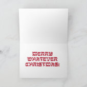 Carte de voeux de Noël père Noël Bat (Intérieur)