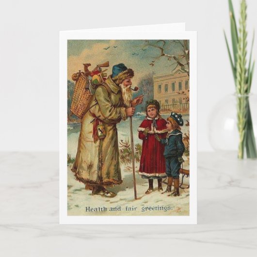 Carte de voeux de Noël Père Noël de Victoria (Devant)
