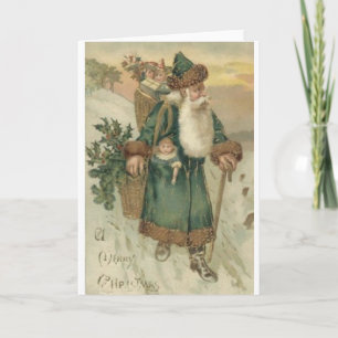Carte de voeux de Noël Père Noël de Victoria