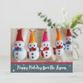 Carte de vœux de Noël personnalisable et mignonne (Debout devant)