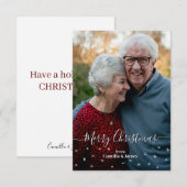 Carte de voeux de Noël personnalisée (Devant / Derrière)