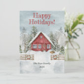 Carte de voeux de Noël personnalisée (Debout devant)