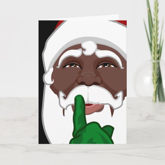 Carte de voeux de Noël personnalisée Black Père No (Devant)