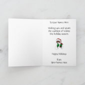 Carte de voeux de Noël personnalisée Black Père No (Intérieur)