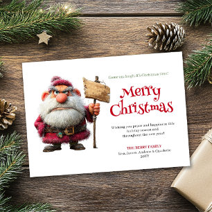 Carte de vœux de Noël personnalisée de style BD av