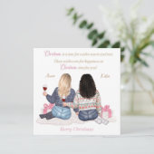 Carte de vœux de Noël personnalisée Joyeux Noël (Debout devant)