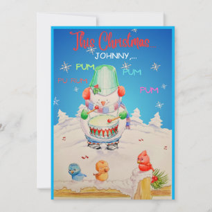 Carte de vœux de Noël personnalisée pour enfants