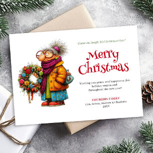 Carte de vœux de Noël personnalisée pour femme mig