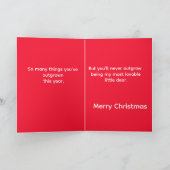 Carte de vœux de Noël personnalisée pour petite fi (Intérieur)