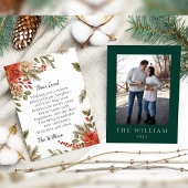 Carte de vœux de Noël personnalisée vert émeraude