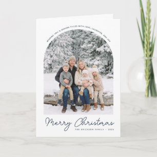 Carte de vœux de Noël photo Classic Arch Midnight