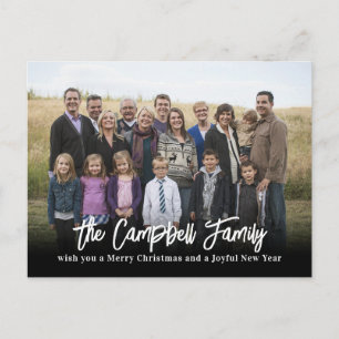 Carte de vœux de Noël photo de famille cheerful ca