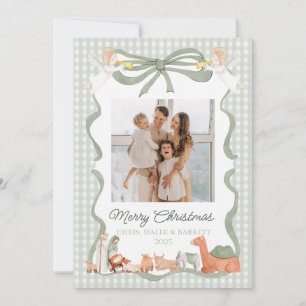 Carte de vœux de Noël photo de la Nativité chrétie