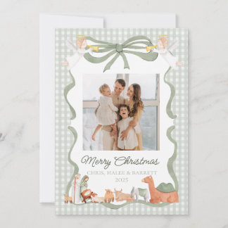 Carte de vœux de Noël photo de la Nativité chrétie