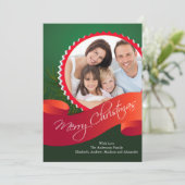 Carte de vœux de Noël photo élégante (Debout devant)