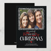 Carte de vœux de Noël photo "Joyeux Noël" (Devant / Derrière)