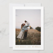 Carte de vœux de Noël photo minimale (Devant)