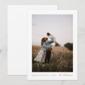 Carte de vœux de Noël photo minimale (Devant / Derrière)