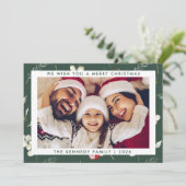 Carte de vœux de Noël photo minimale moderne (Debout devant)