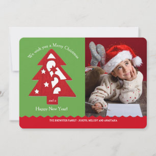Carte de vœux de Noël photo Sapin de Noël