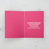 Carte de voeux de Noël Pink Reindeer Joyeux (Intérieur)