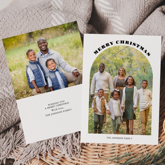 Carte de vœux de Noël plat photo d'arche