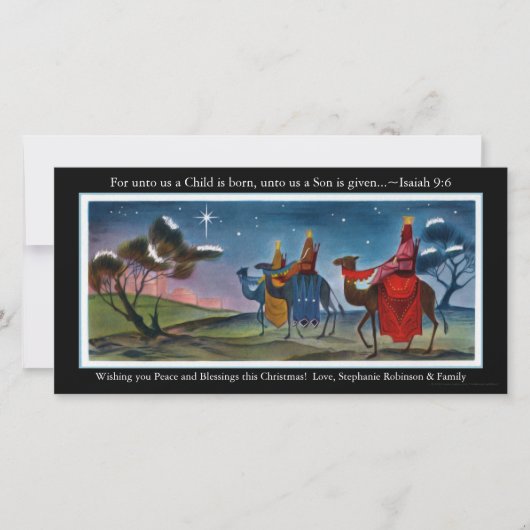 Carte de voeux de Noël Plat pour les voyageurs col (Devant)