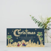 Carte de voeux de Noël plat pour les voyageurs du (Debout devant)