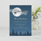 Carte de vœux de Noël pleine lune (Debout devant)