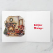 Carte de voeux de Noël pliée (Intérieur)