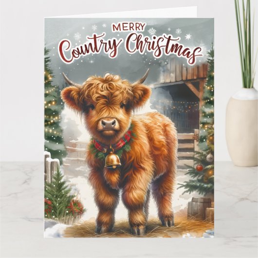 Carte de voeux de Noël pliée (Devant)