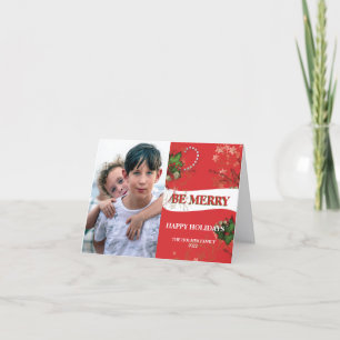 Carte de vœux de Noël pliée