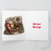 Carte de voeux de Noël pliée (Intérieur)