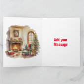 Carte de voeux de Noël pliée (Intérieur)