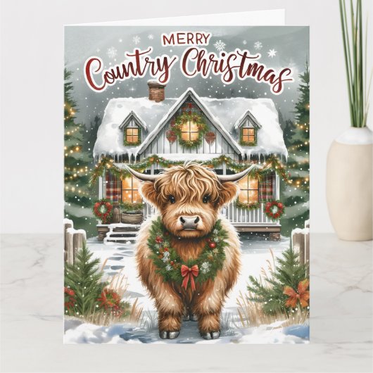 Carte de voeux de Noël pliée (Devant)