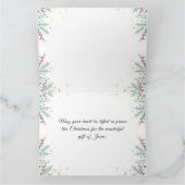 Carte de voeux de Noël pliée (Intérieur)