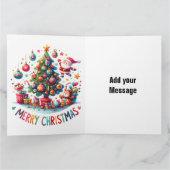 Carte de voeux de Noël pliée (Intérieur)