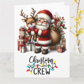 Carte de voeux de Noël pliée (Fleur jaune)