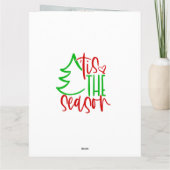 Carte de voeux de Noël pliée (Dos)