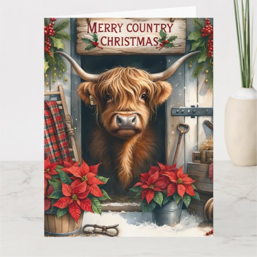 Carte de voeux de Noël pliée (Devant)