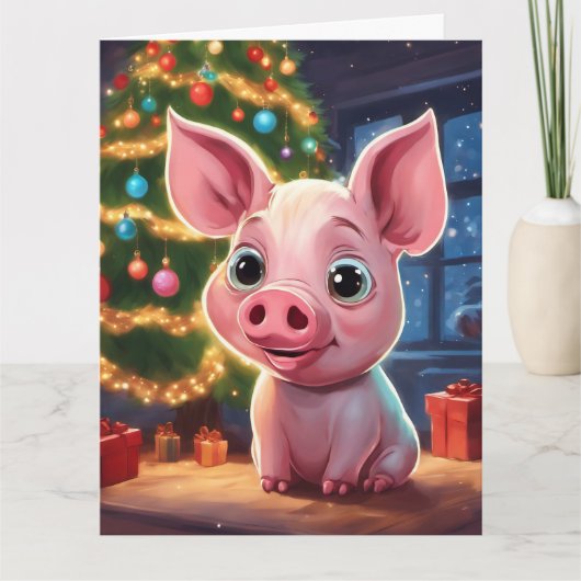 Carte de voeux de Noël pliée (Devant)