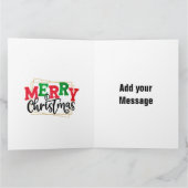 Carte de voeux de Noël pliée (Intérieur)