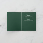 Carte de vœux de Noël pliée à carreaux verts (Intérieur)