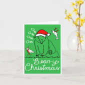 Carte de voeux de Noël pliée à l'ours (Fleur jaune)