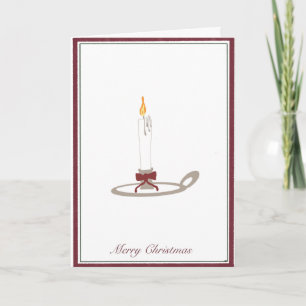 Carte de vœux de Noël pliée (bougie)