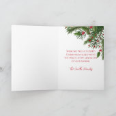 Carte de vœux de Noël pliée élégante (Intérieur)