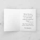 Carte de voeux de Noël pliée Jésus (Intérieur)